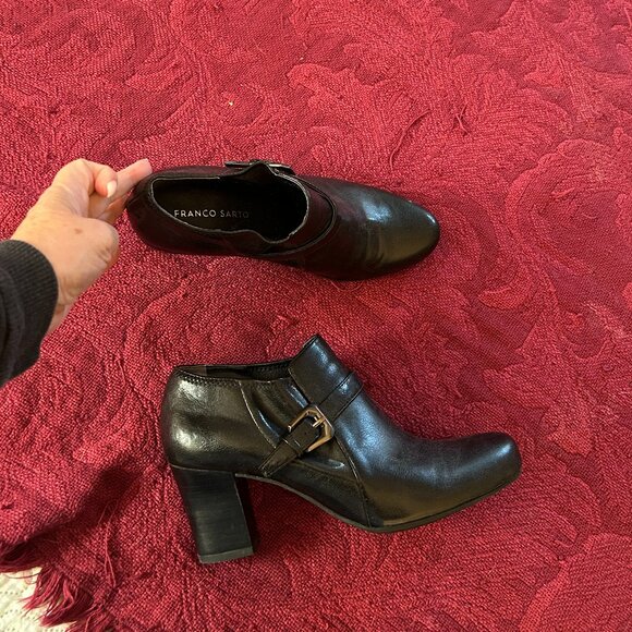Franco Sarto buckled short boot - Black, Size 9M - Picture 5 of 5